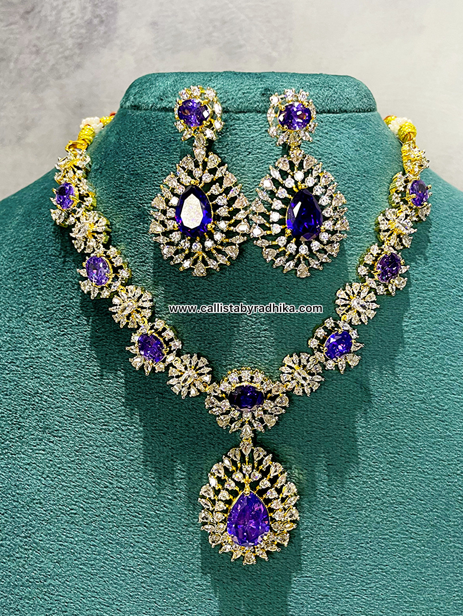 Purple Big Stone Necklace