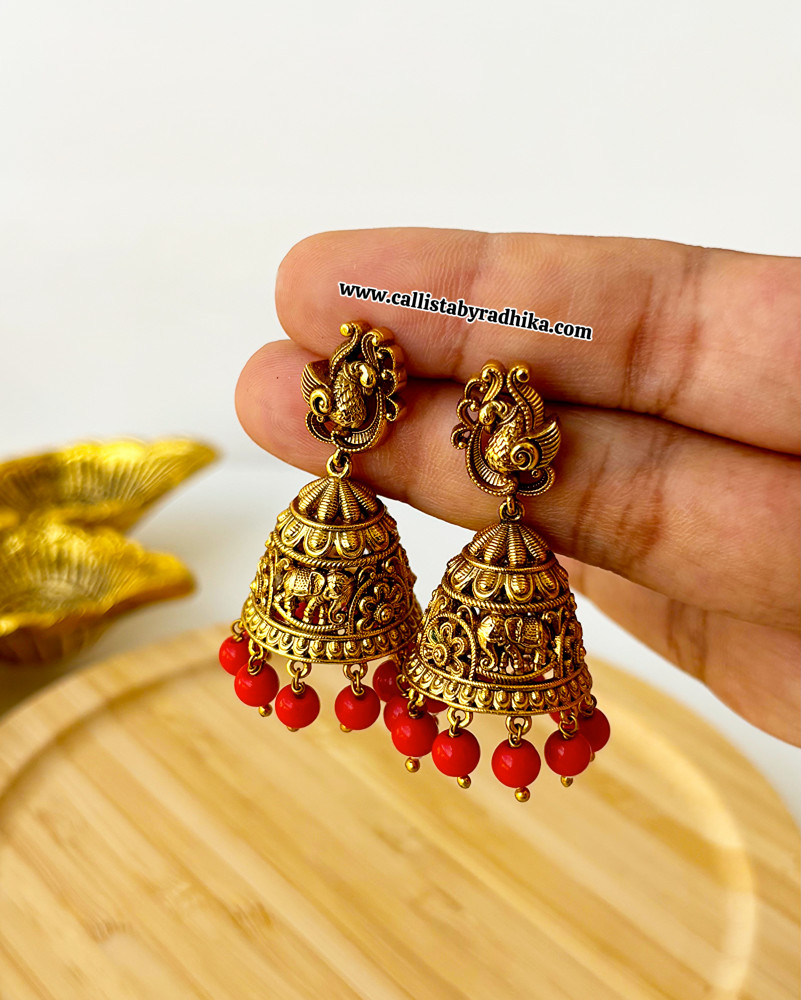 Image of Coral Stone Jhumka