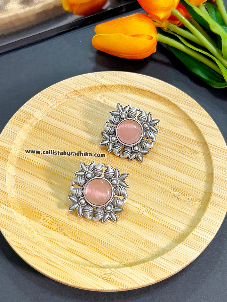 Image of Silver Replica Stone Studs