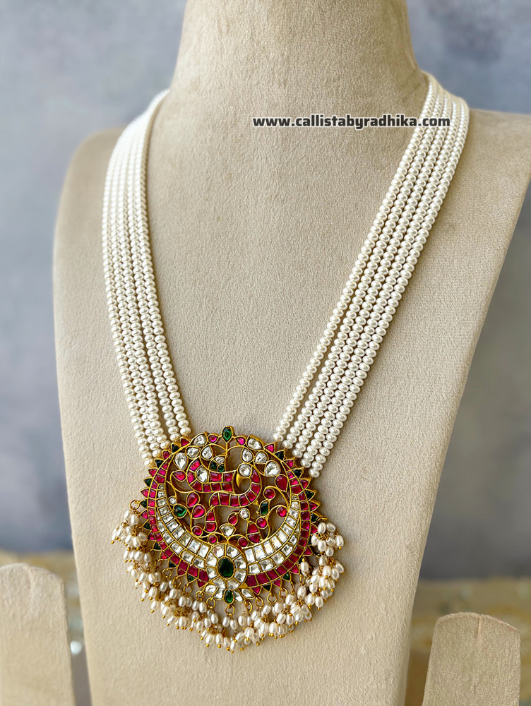Image of Jadau Kundan Pearl Neckpiece