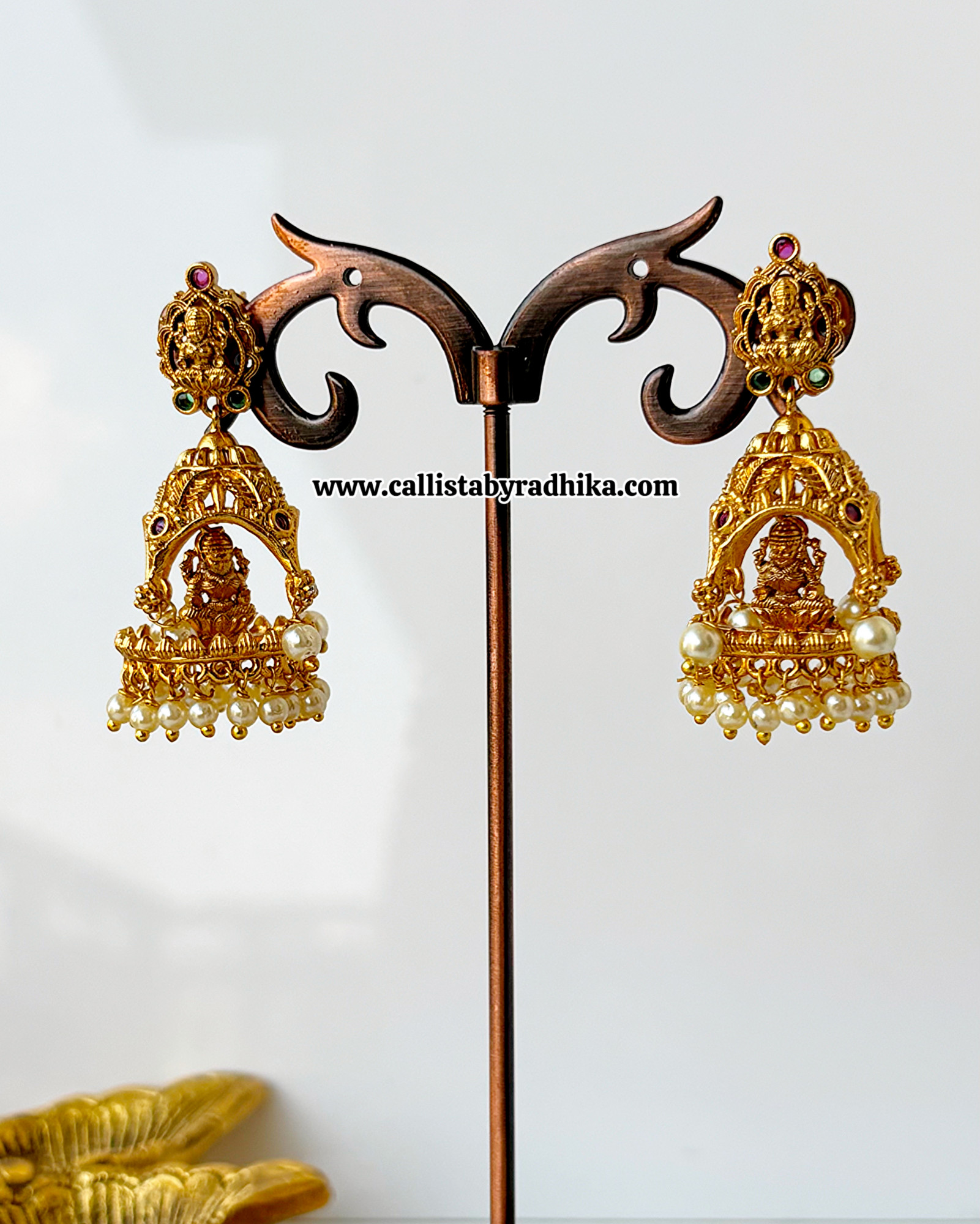 Gold Polish Lakshmi Jhumka