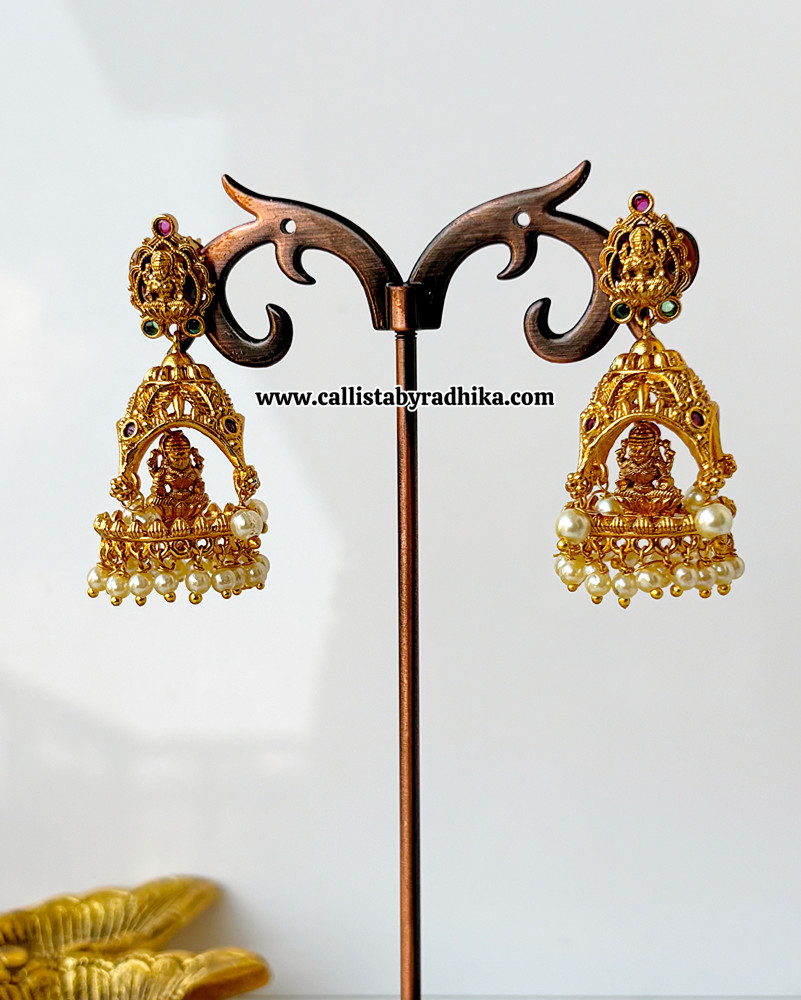 Image of Gold Polish Lakshmi Jhumka