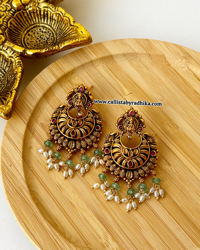 Image of Copper polish Chandbali Earring