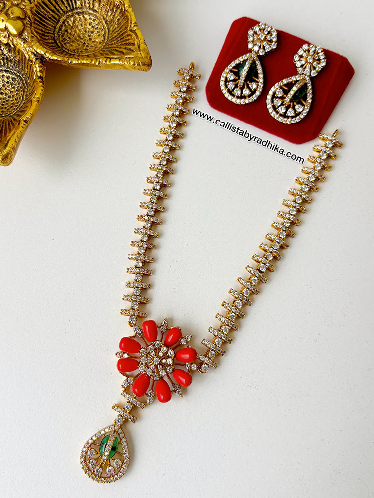 Image of Coral AD Stone Neckpiece