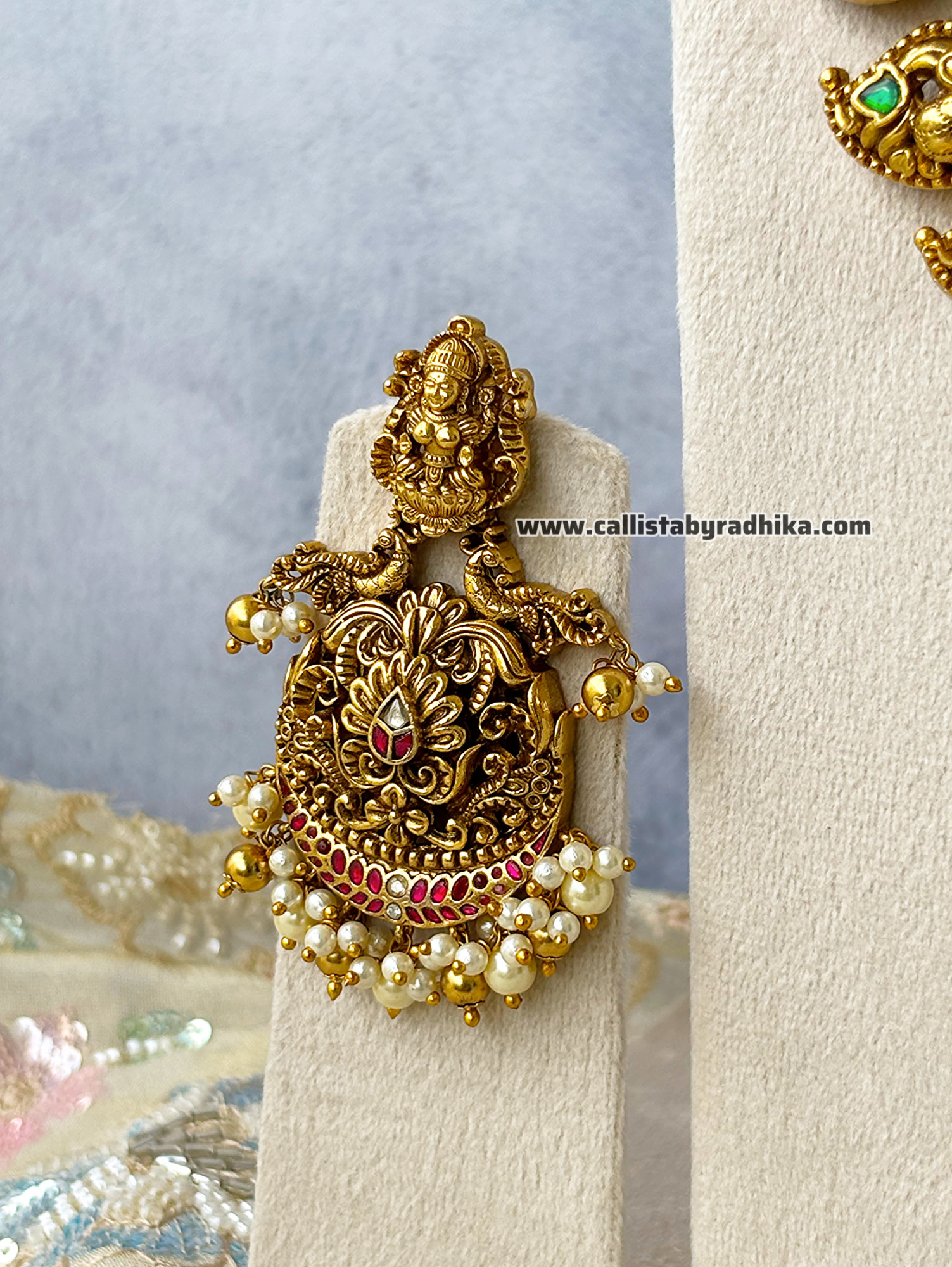 Pure Gold-Replica Jadau Grand Long Haaram set (CG-107)