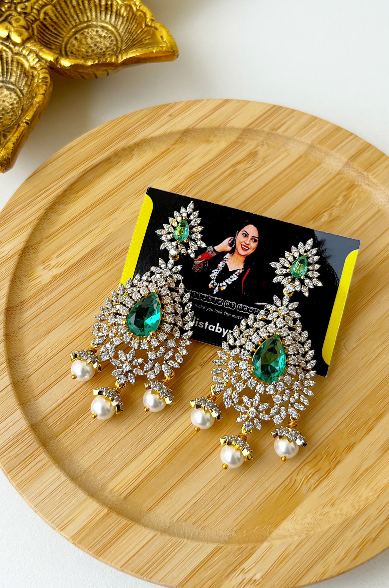 Diamond look-alike Chandbali