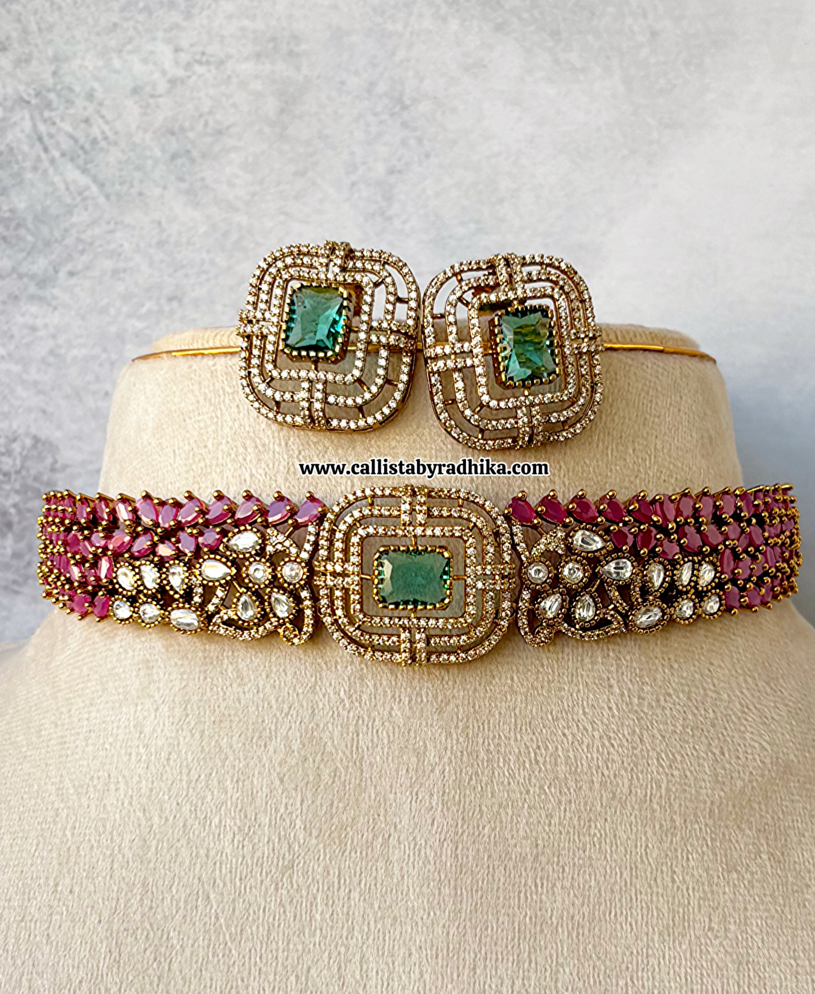 Ruby Moissanite Choker