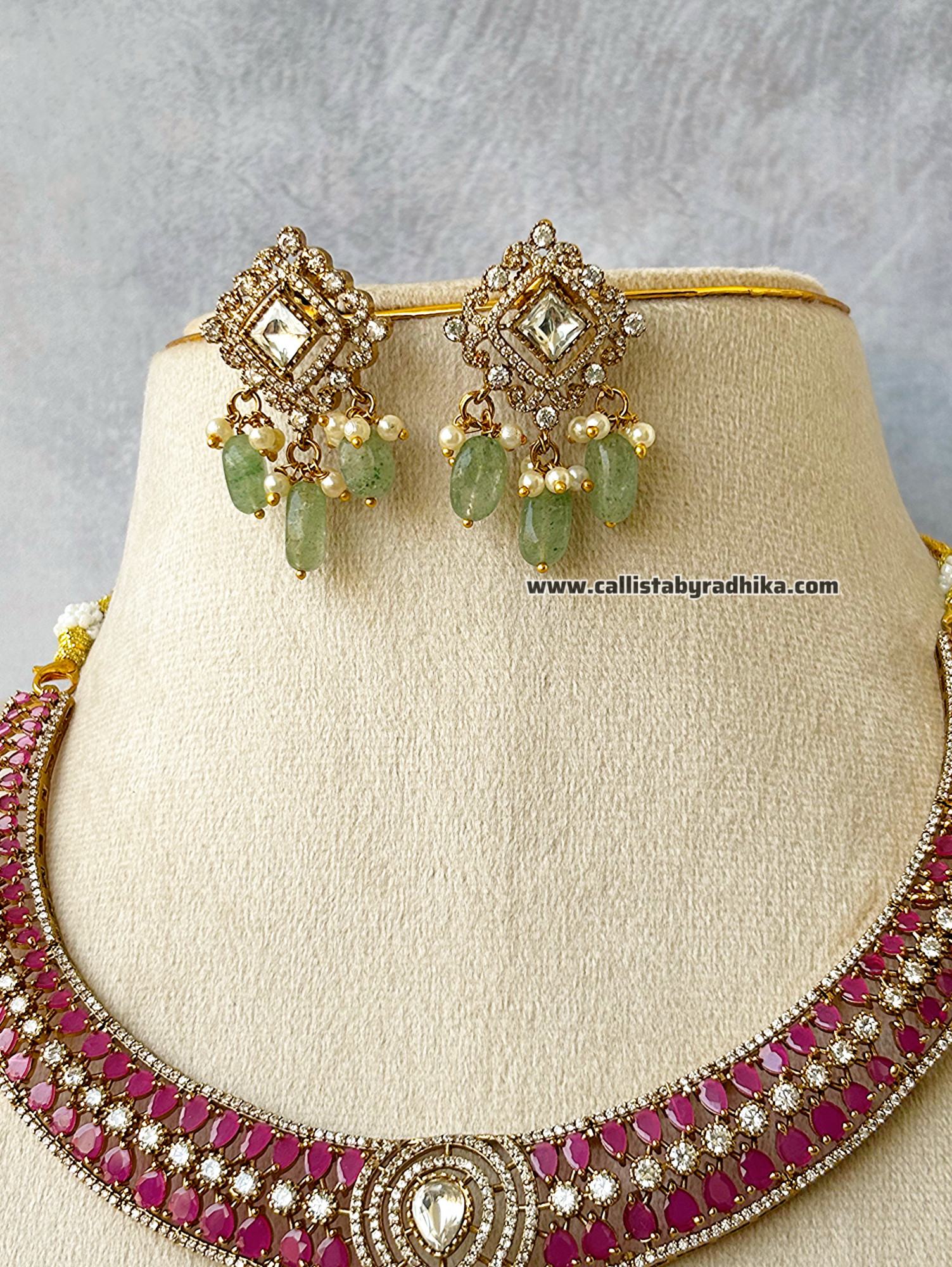 Ruby Moissanite Necklace