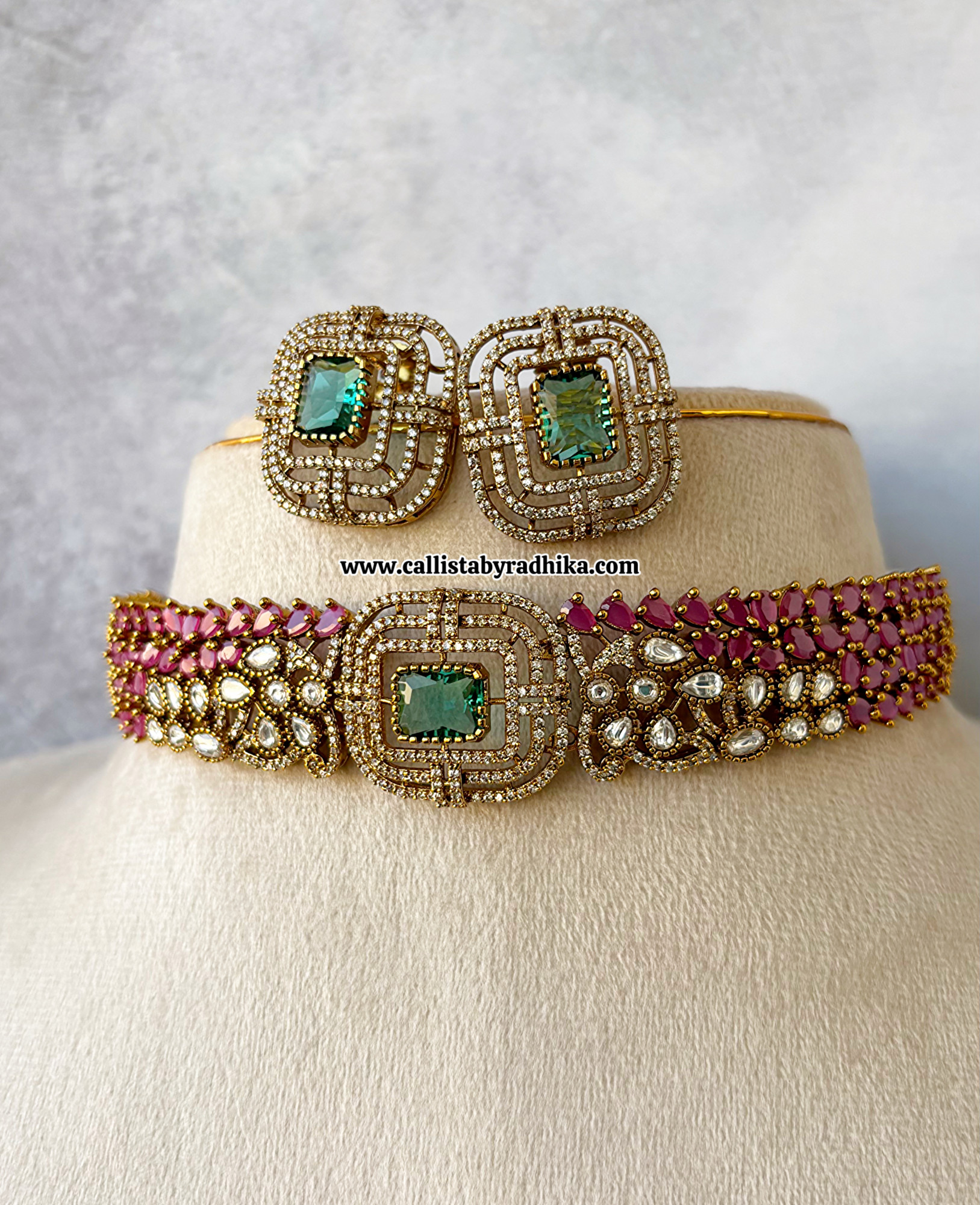 Ruby Moissanite Choker