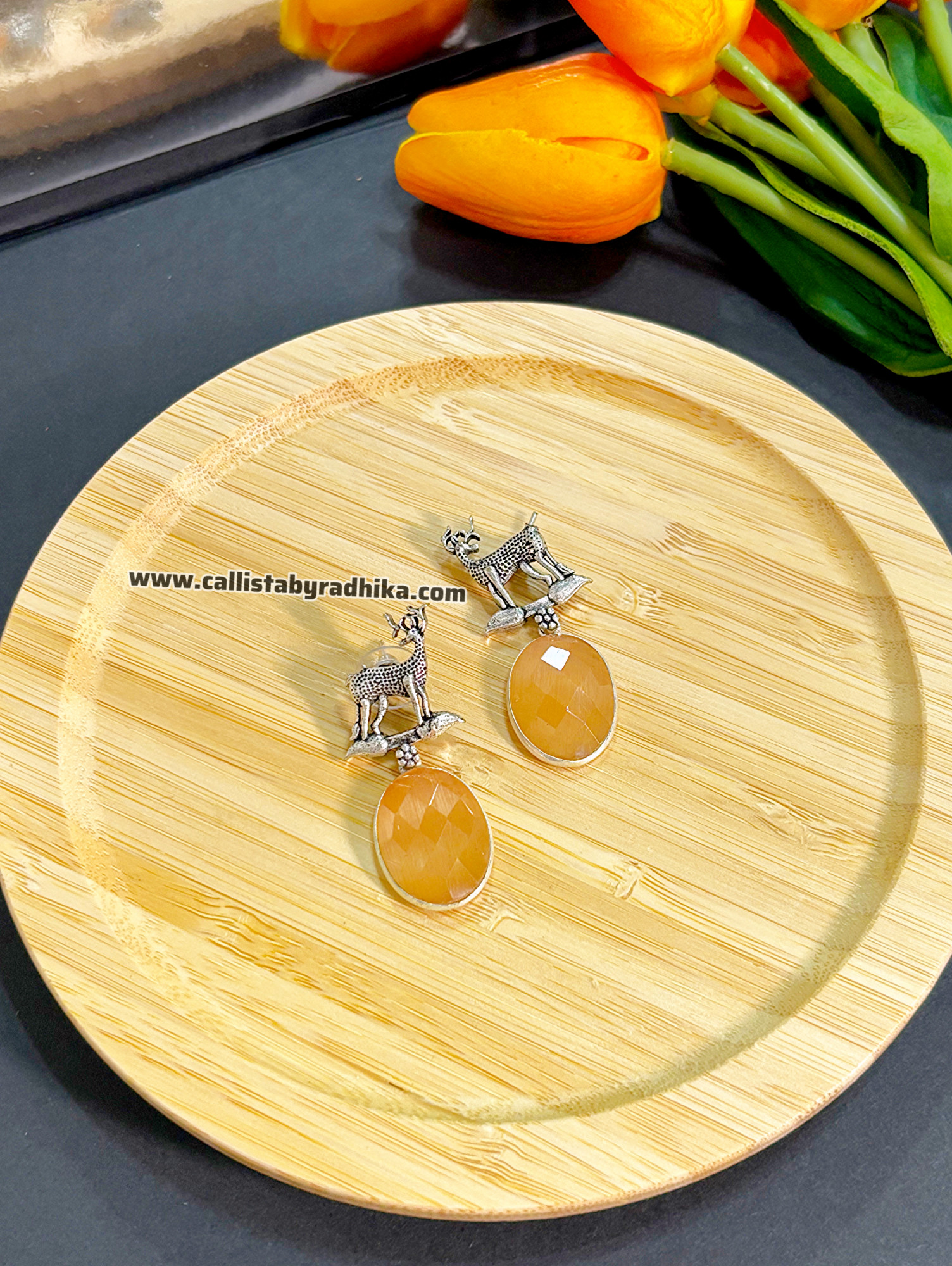 Silver Replica Deer Earring