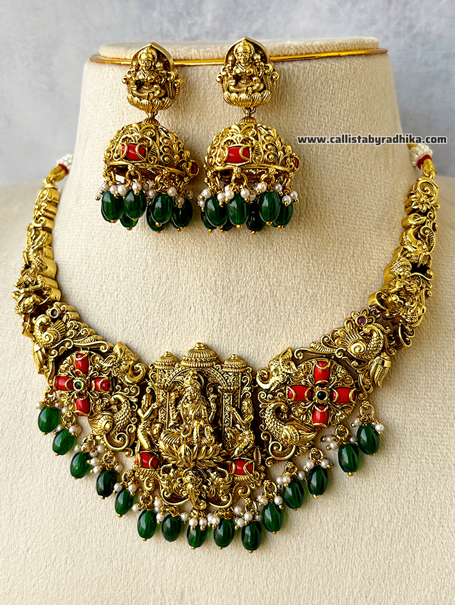 Coral Nakshi Necklace