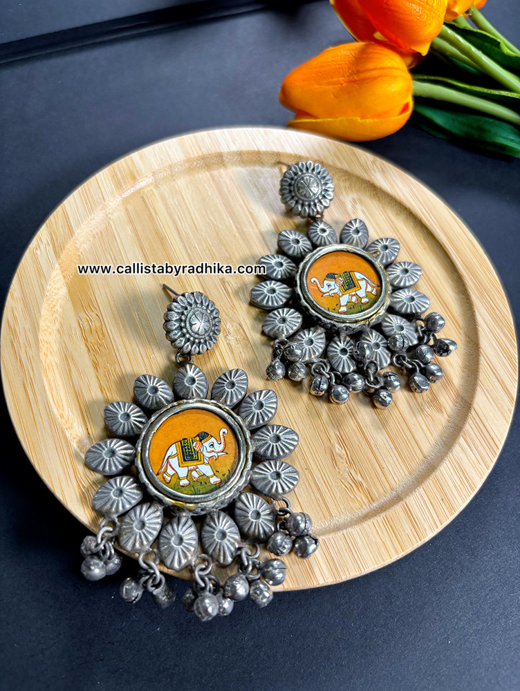 Image of Elephant Photo Charm Earring