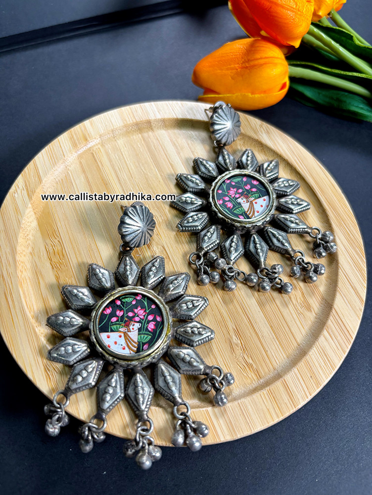 Image of Pichwai Photo Charm Earring