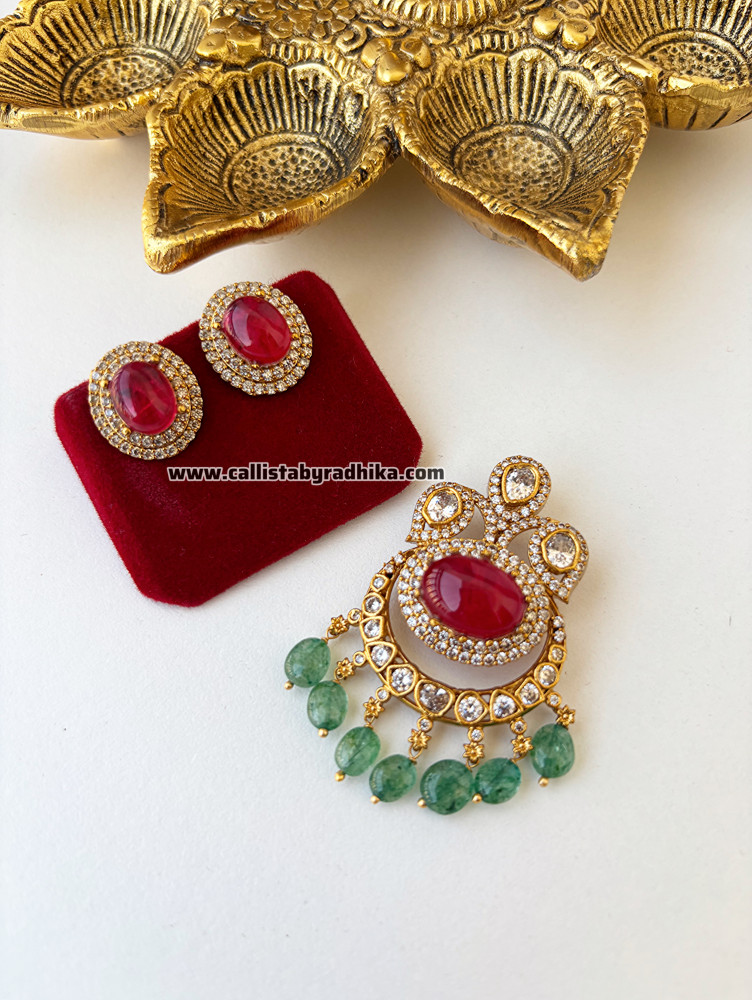 Image of Doublet Stone Pendant Set