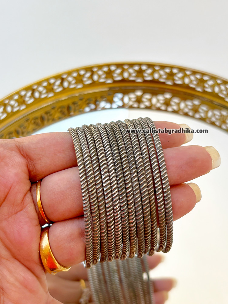 Image of Solid Silver Stack Bangles (SSB-053)
