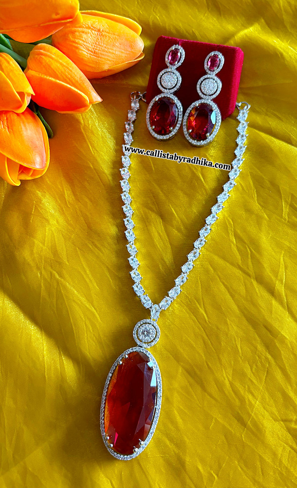 Image of Cherry Red AD Necklace