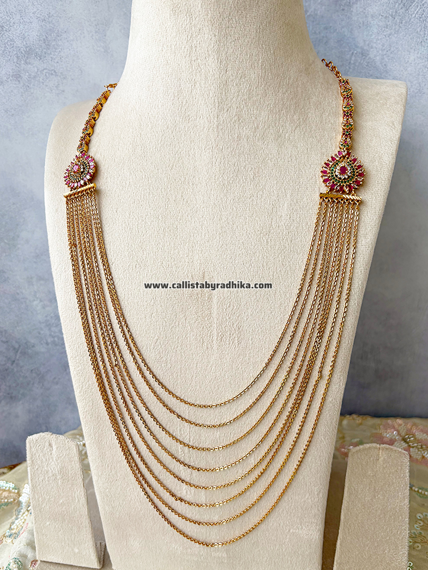 8 Layer Chain Mogappu Necklace