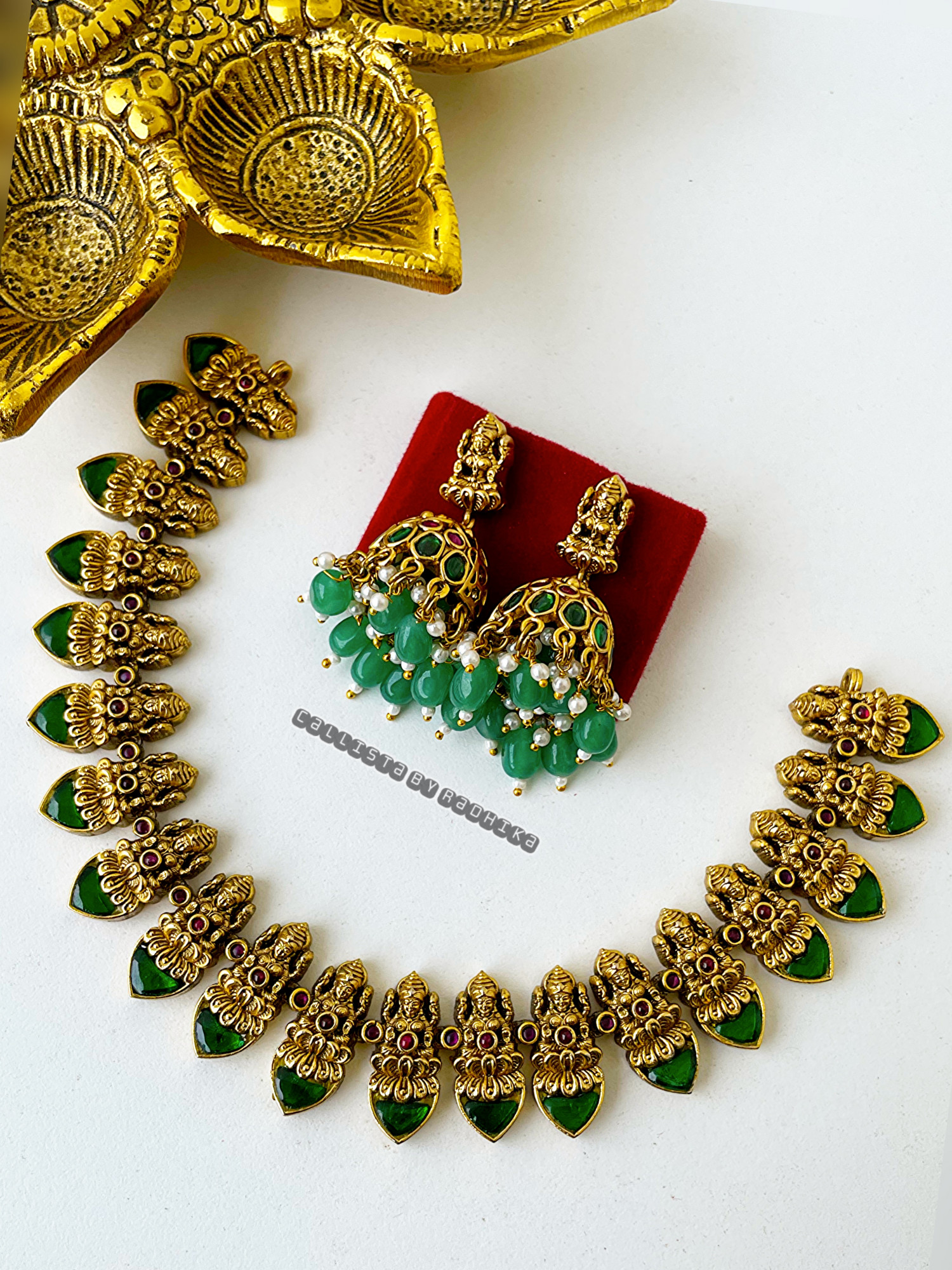 Kerala Palakka Jadau Neckpiece (GPN-011)
