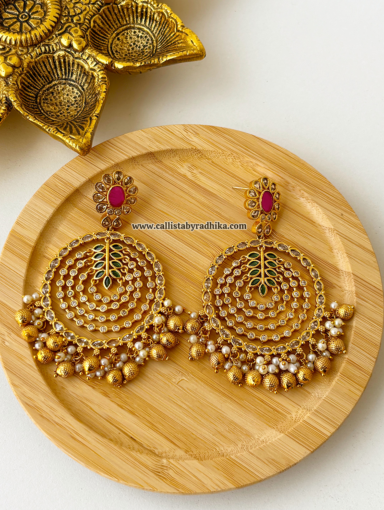 Gold Polish Stone Dangler