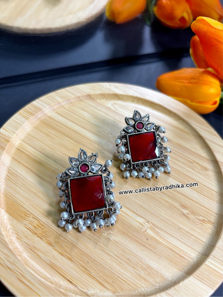 Image of Silver Replica Earring (5 Colors)