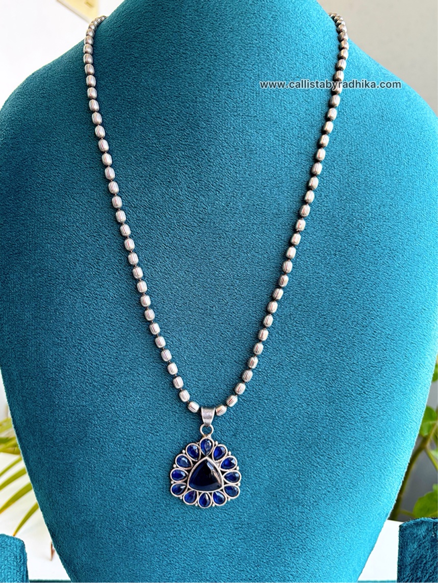 Silver Replica Chain Pendant (4 colors)