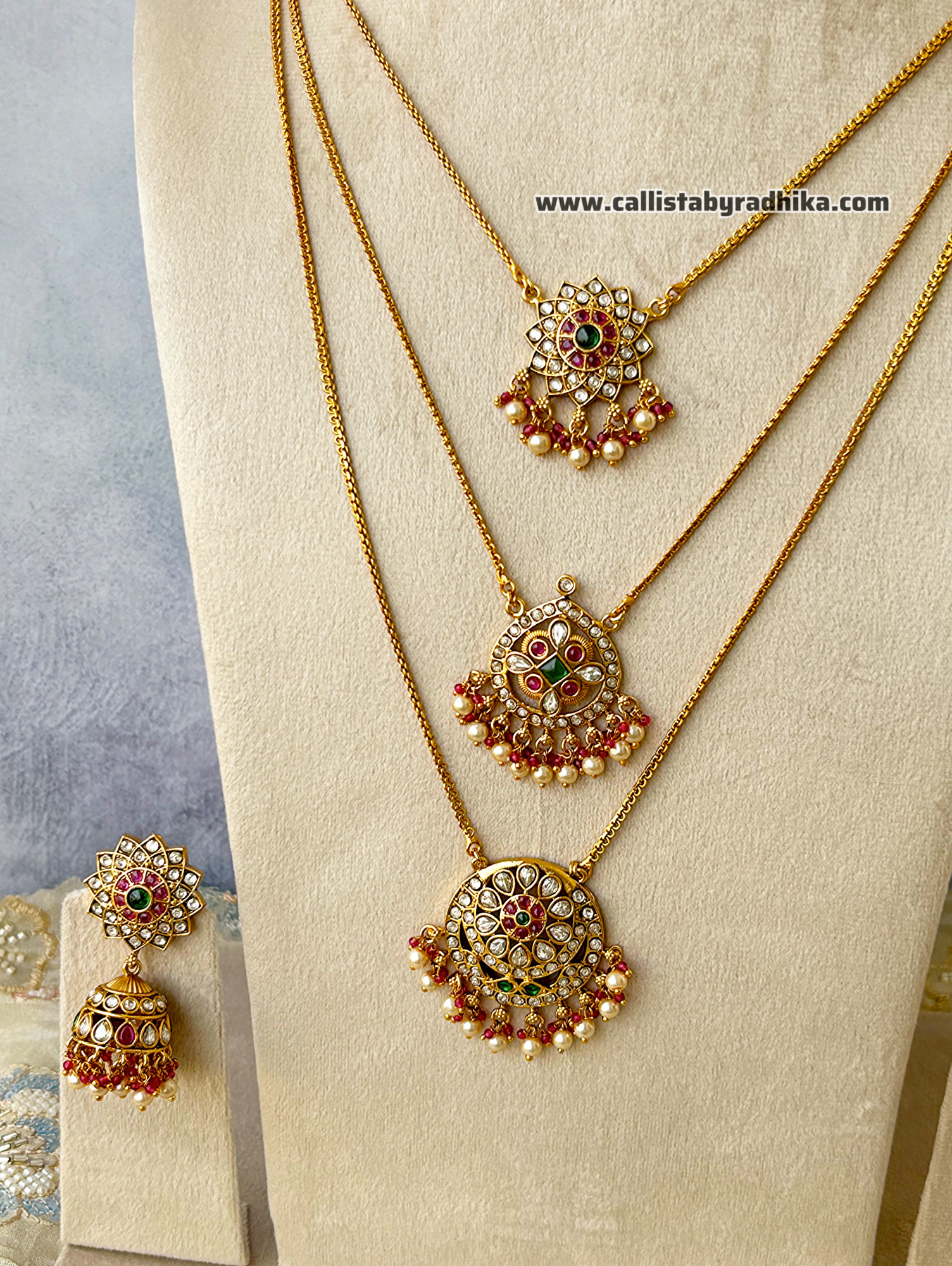 Jadau Kundan 3 layer Haaram (CG-110)