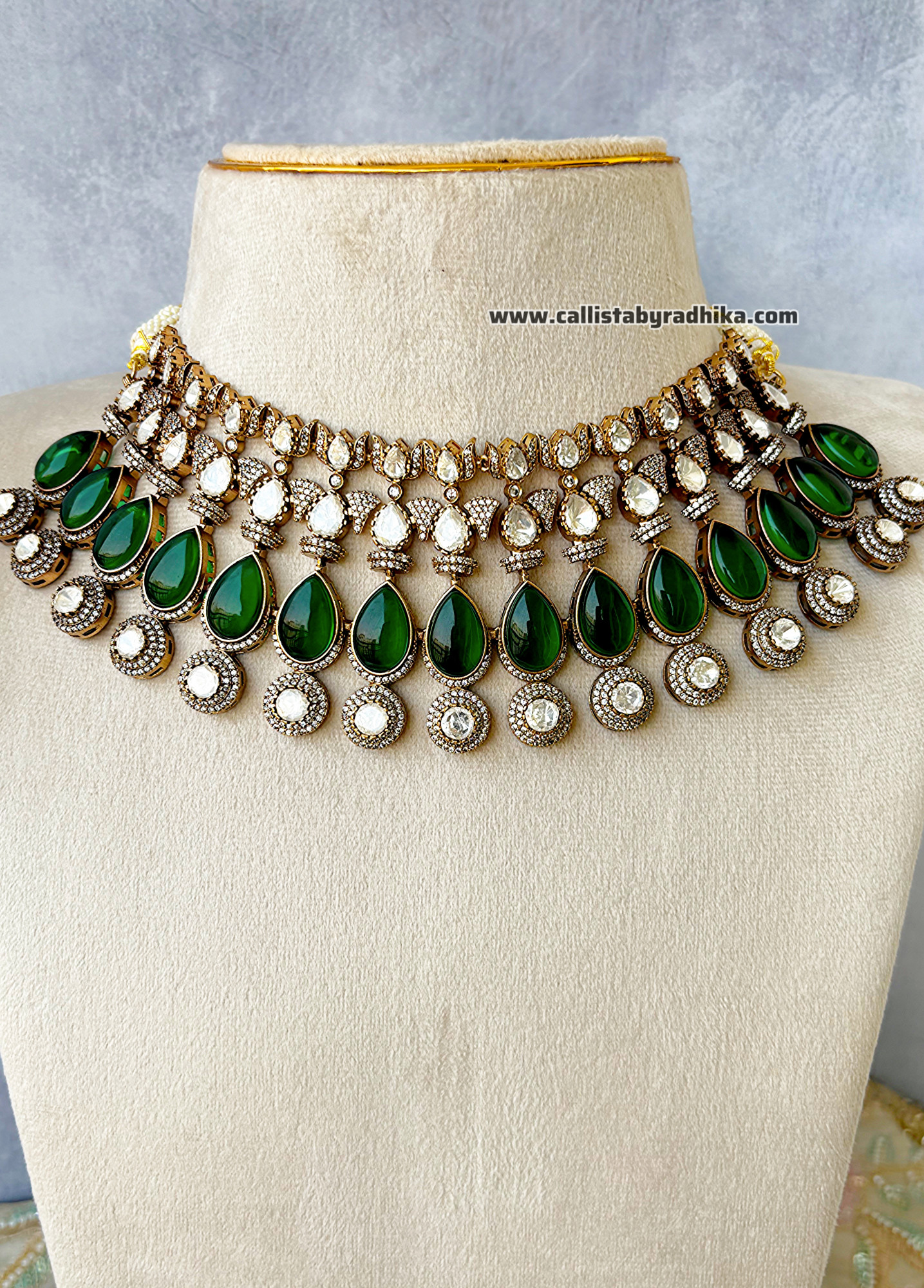 Moissanite Heavy Bridal Choker Set