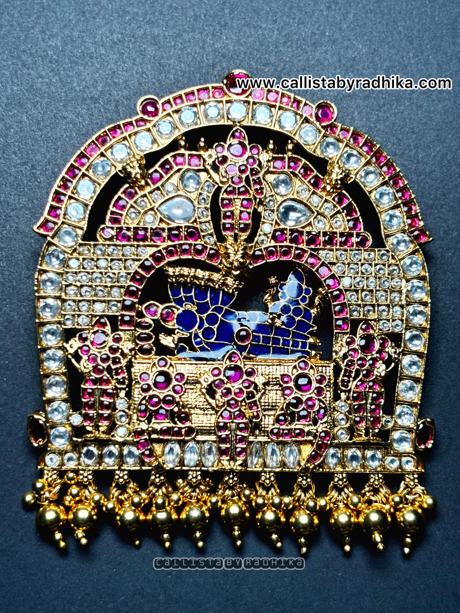 Sri Ranganathar/Padmanabhaswamy Gold Polish Pendant (GPP-009)