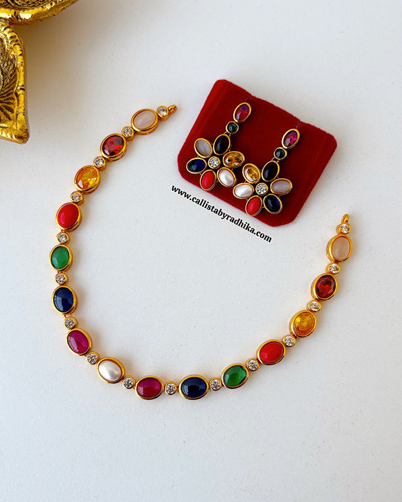 Image of Navaratna Stone Necklace