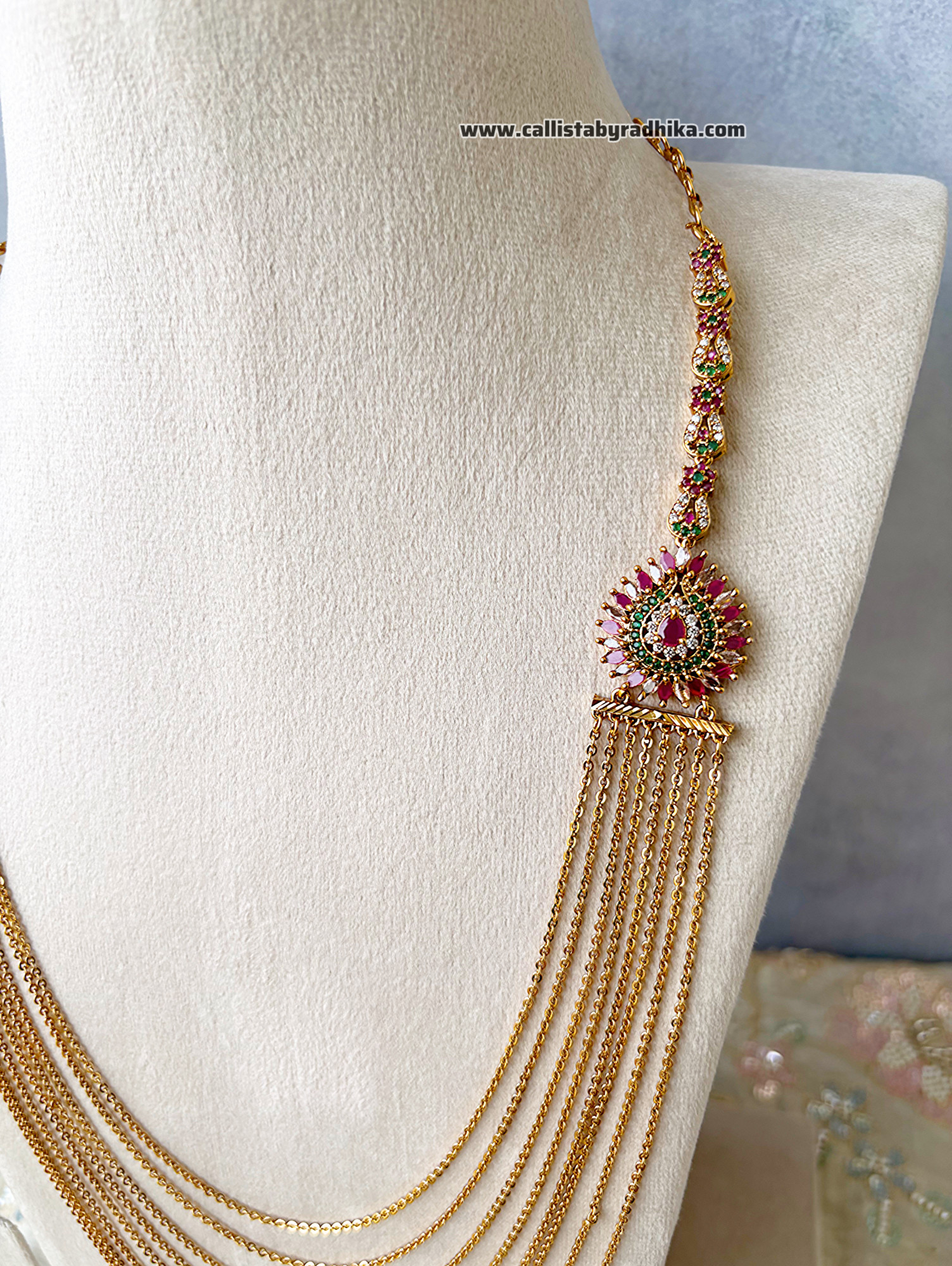 8 Layer Chain Mogappu Necklace