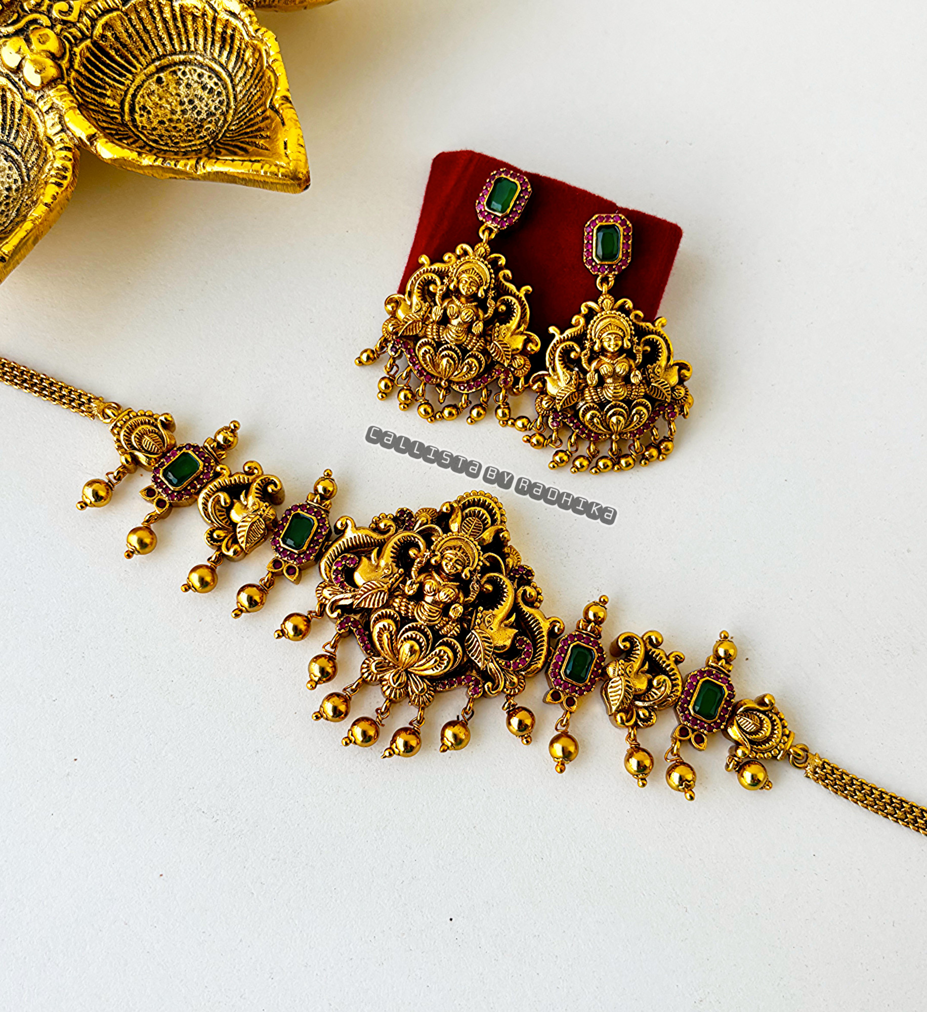 Gold Polish/Temple Long Neckpiece(GP-066)