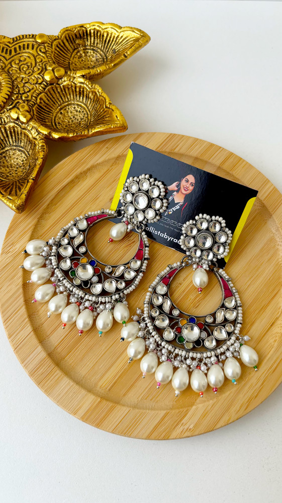Image of Statement Polki Designer Earrings