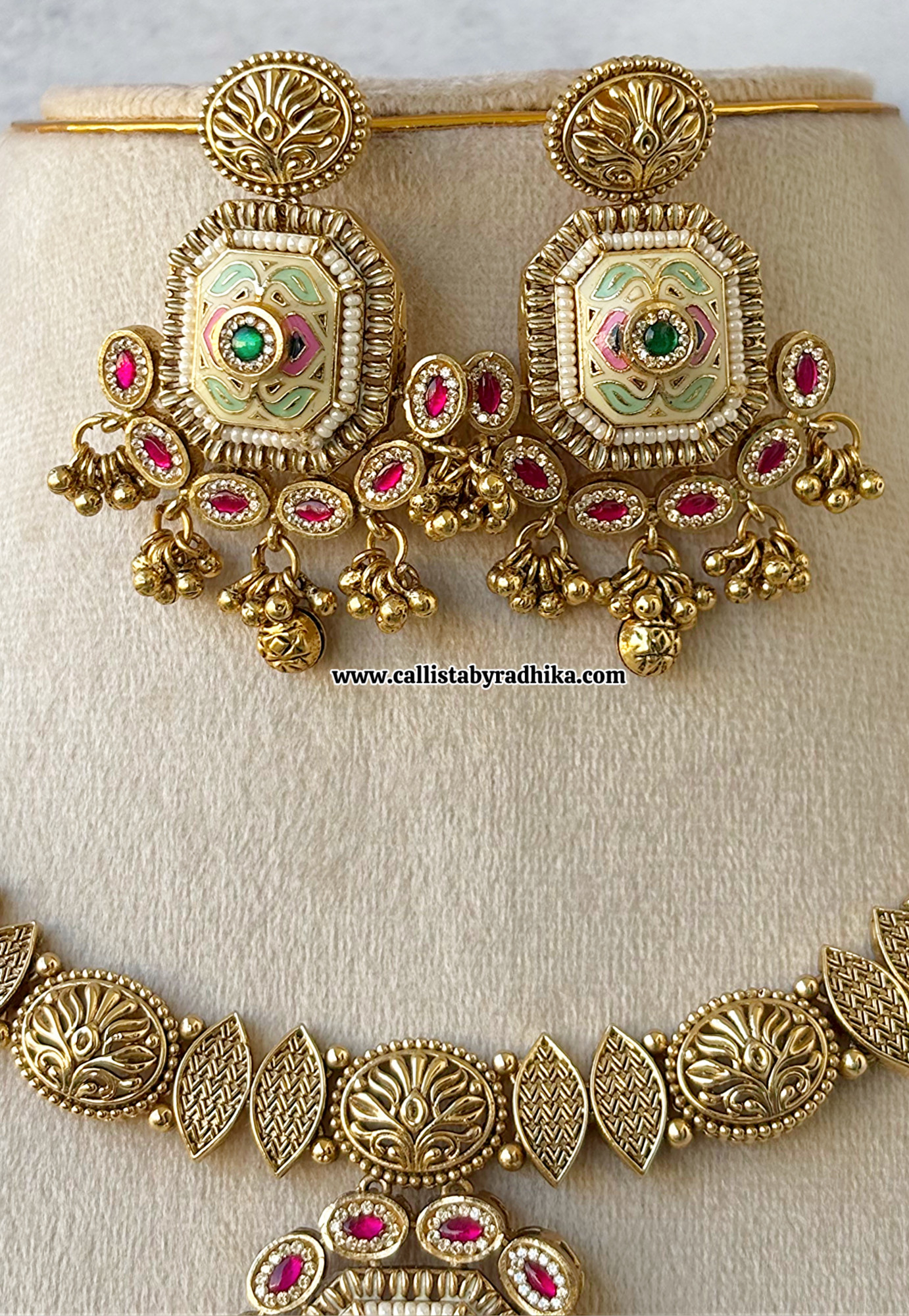 Rajwadi Meenakari Jadau Necklace