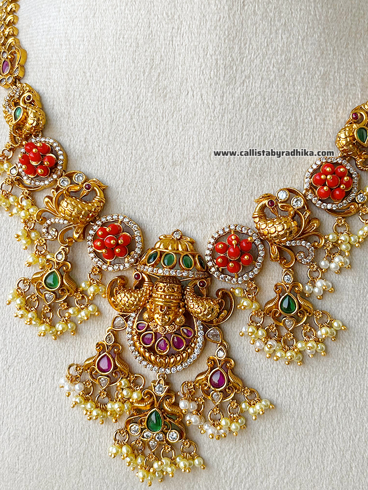 Coral Balaji Naamam Necklace