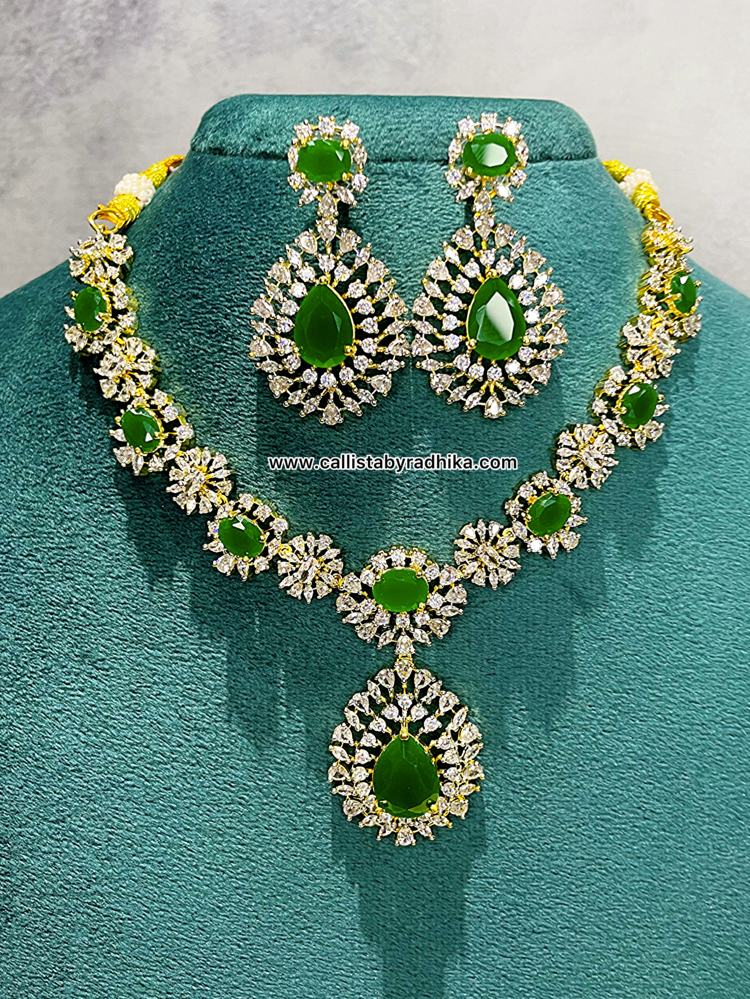 Emerald Green Big Stone Necklace