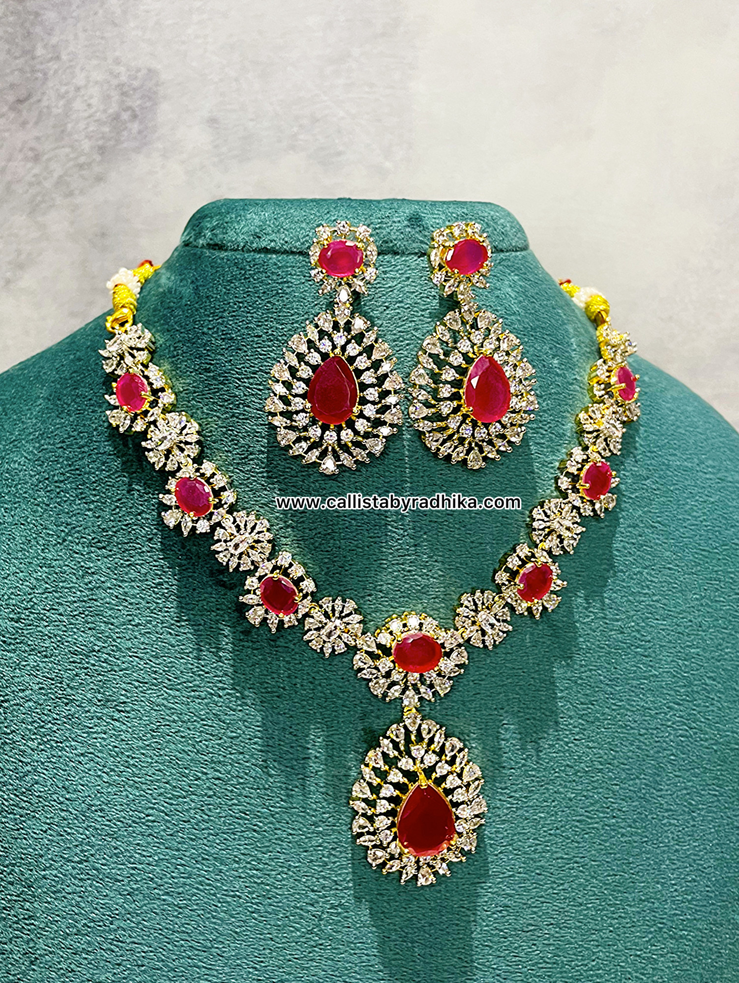 Ruby Big Stone Necklace