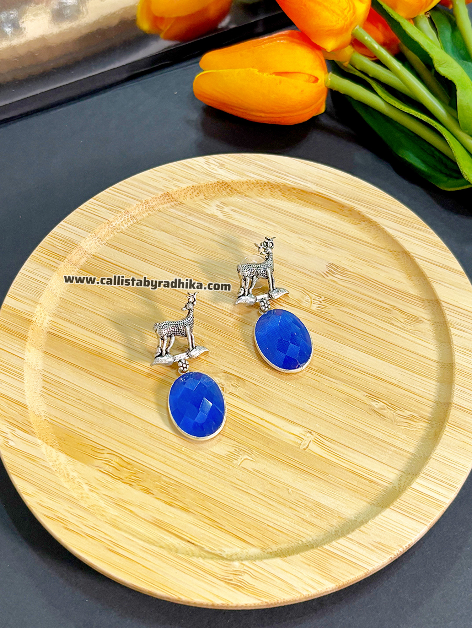 Silver Replica Deer Earring