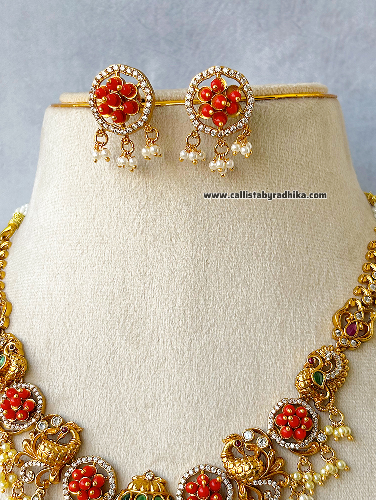 Coral Balaji Naamam Necklace