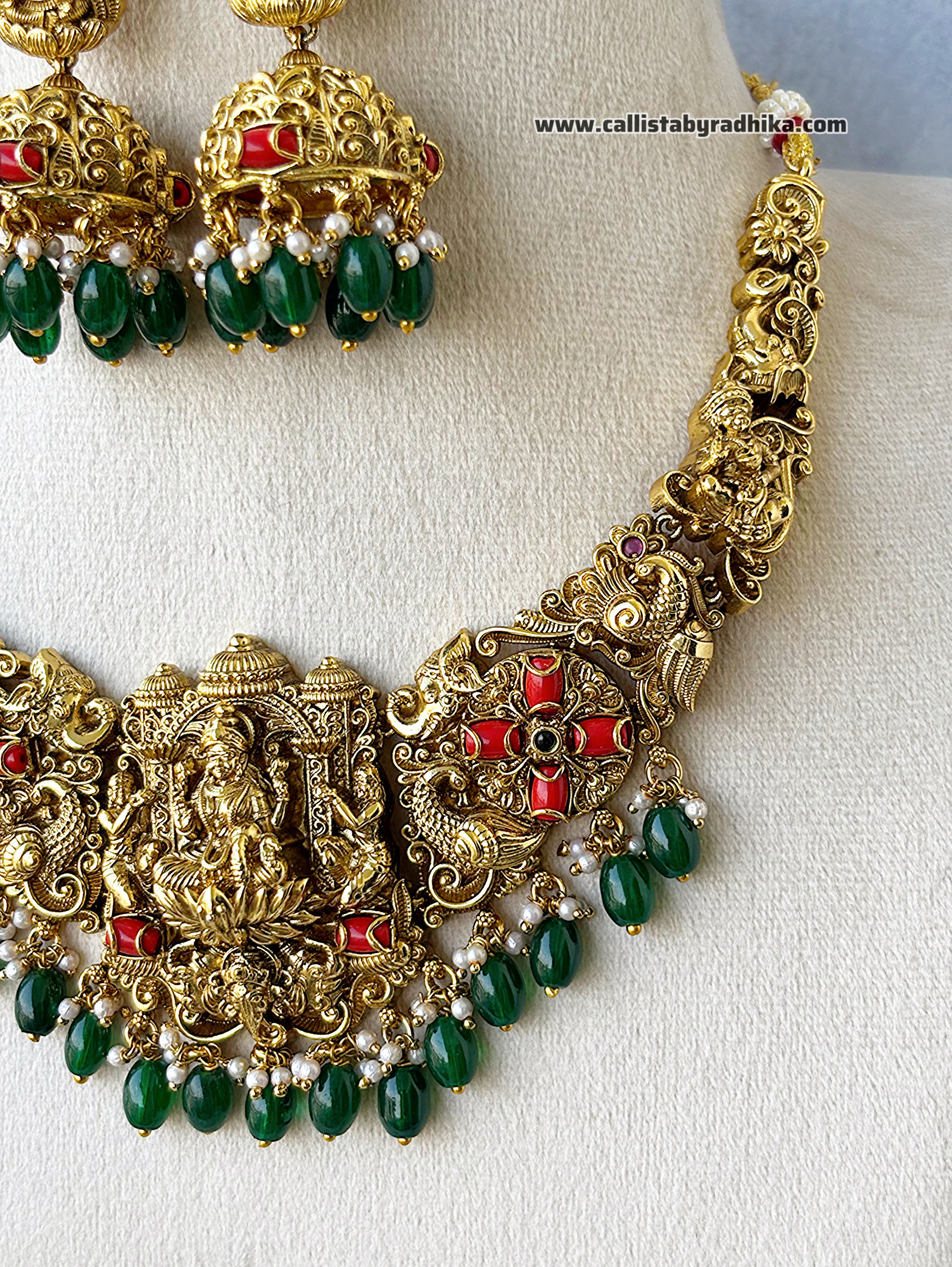 Coral Nakshi Necklace