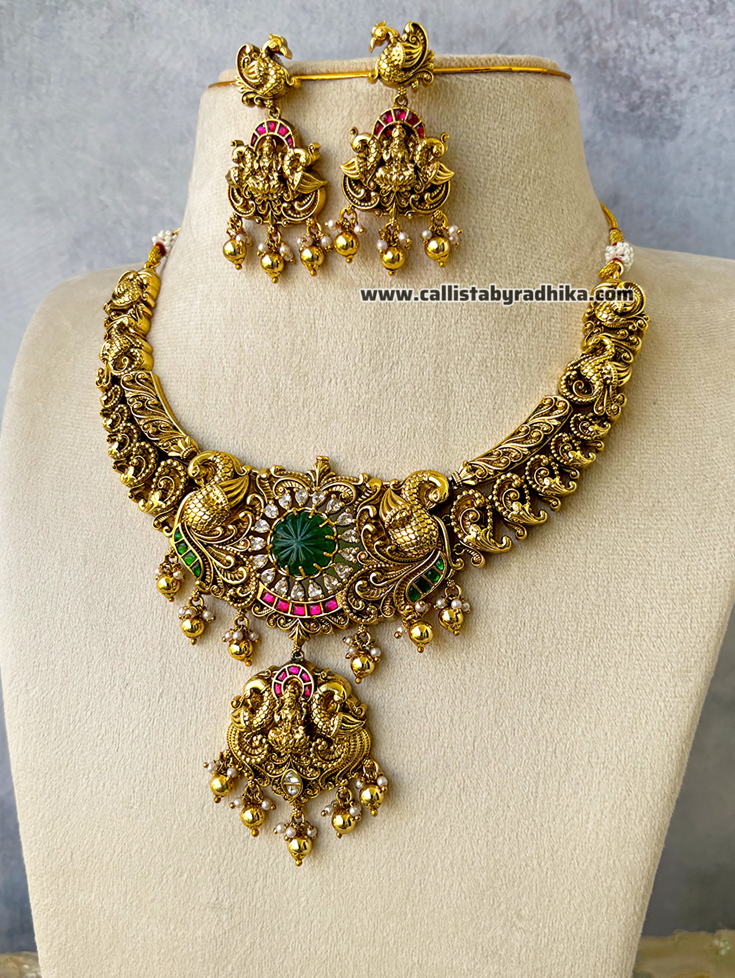 Jadau Nakshi Bridal Neckpiece