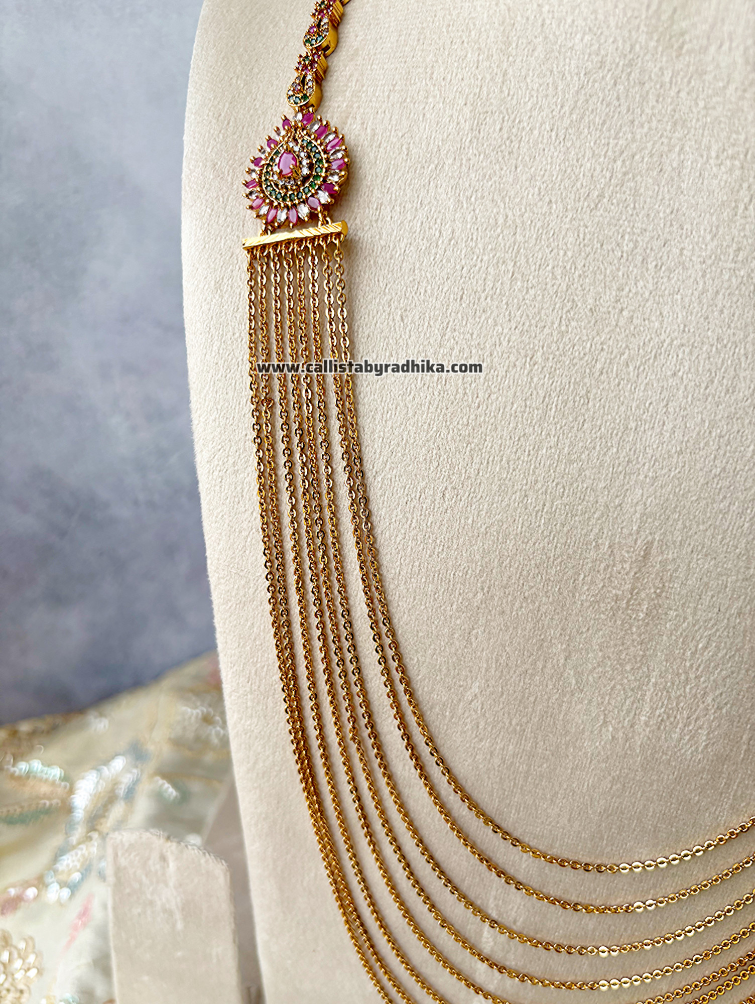 8 Layer Chain Mogappu Necklace