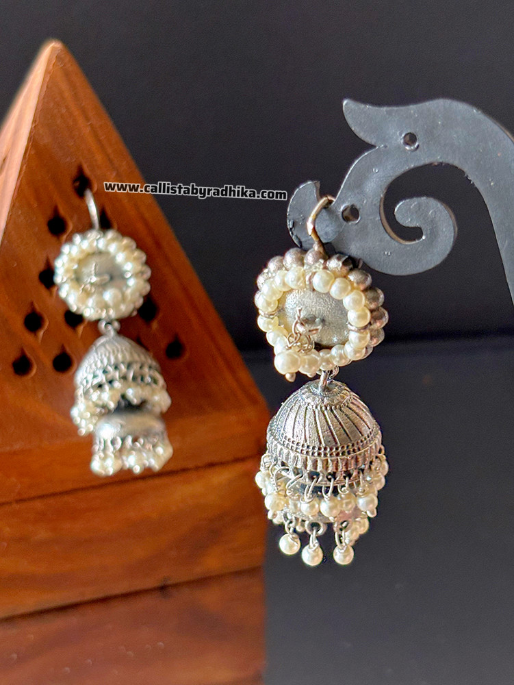 Image of Silver Replica Jhumka