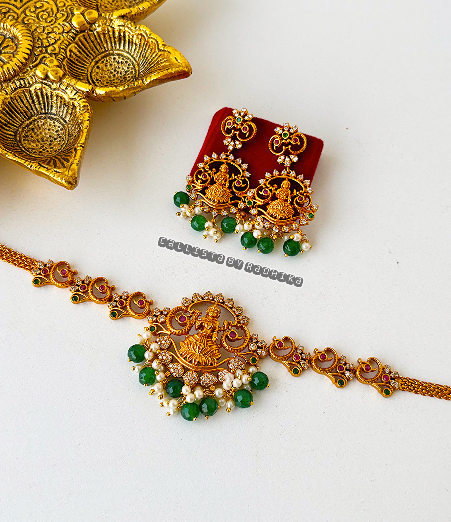 Gold Polish/Temple Long Neckpiece(GP-038)