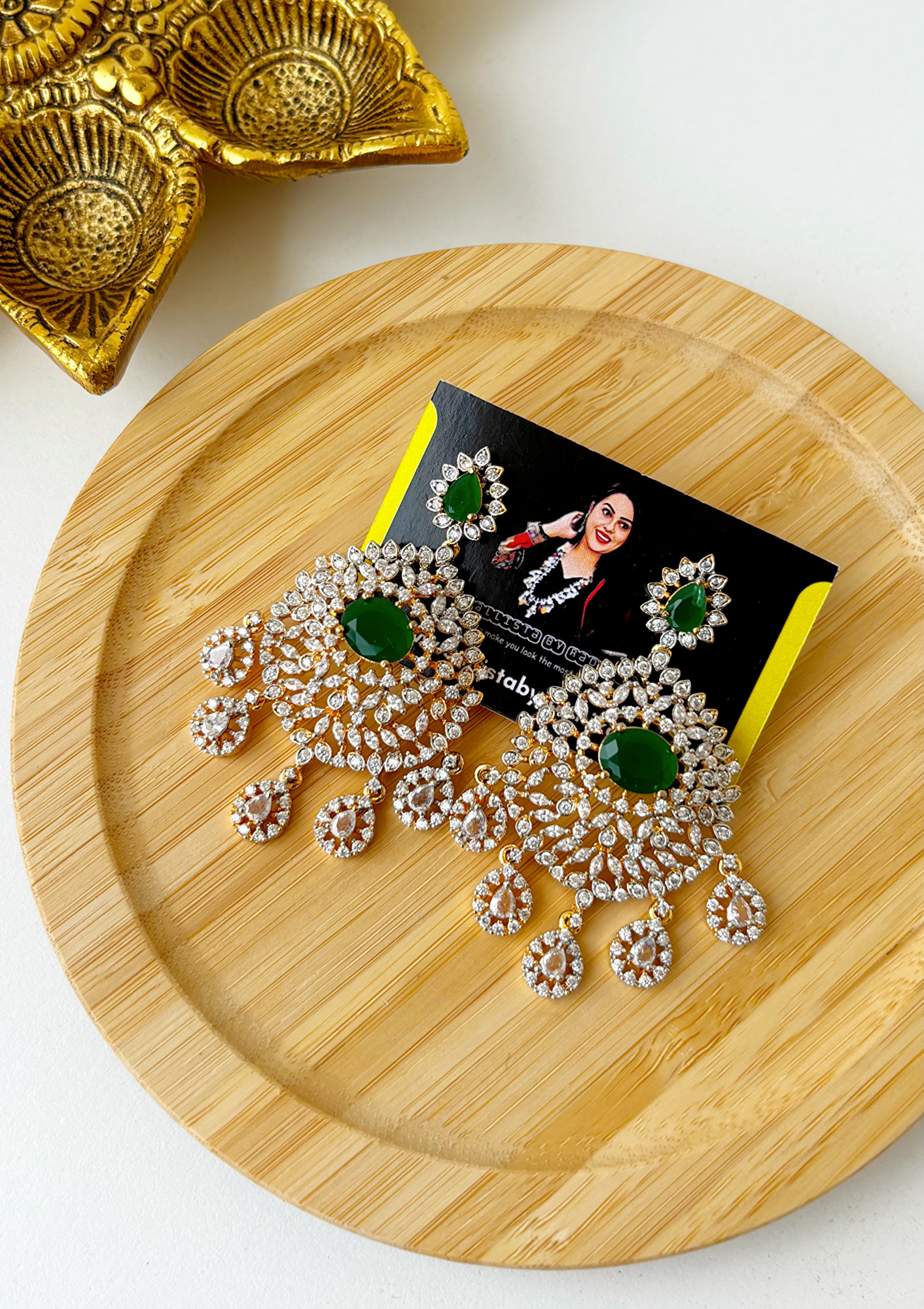 Diamond look-alike Chandbali