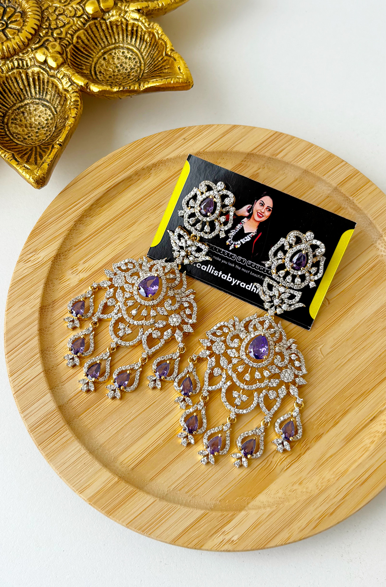 Diamond look-alike Chandbali