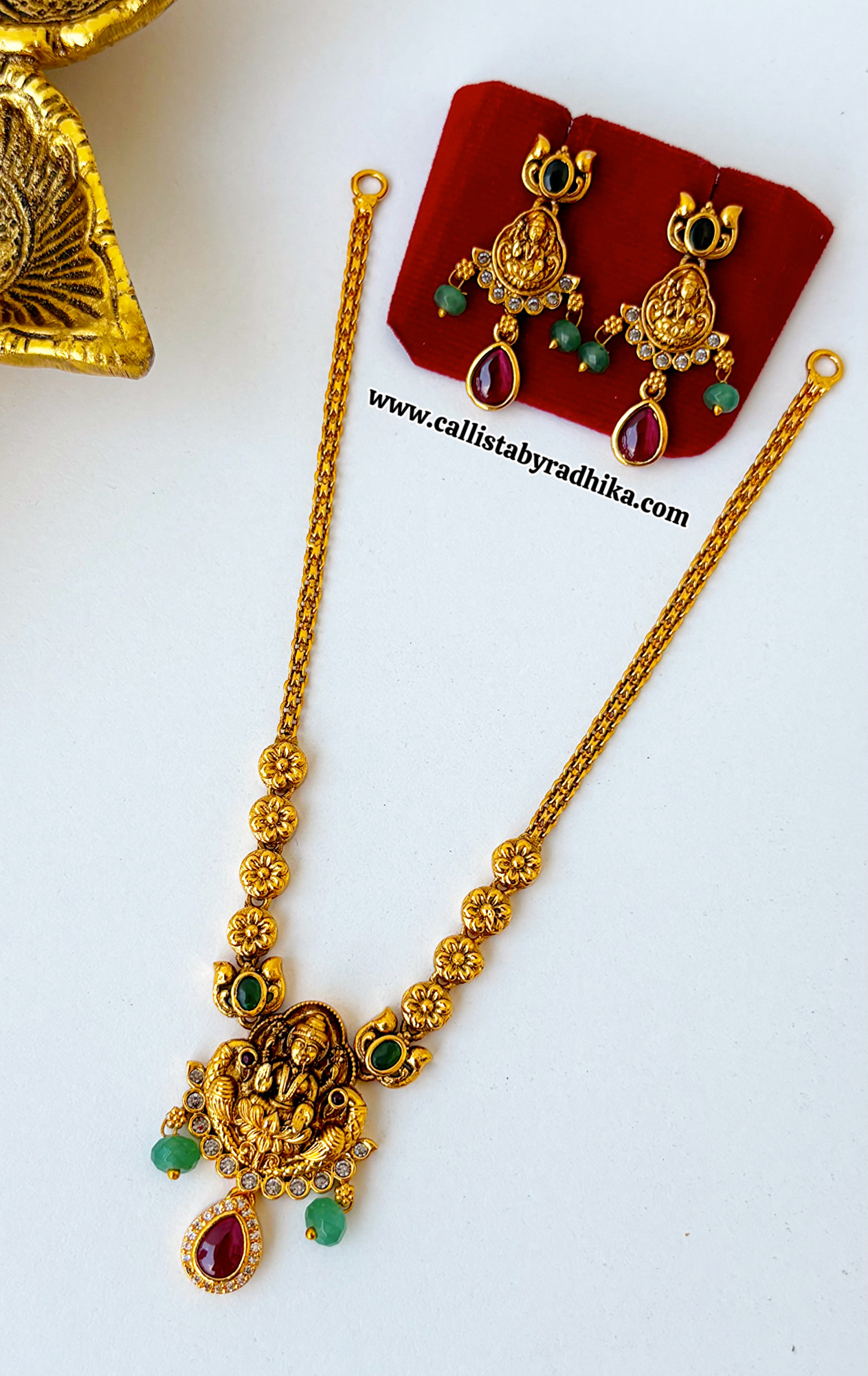 Copper Polish Short Nakshi Necklace