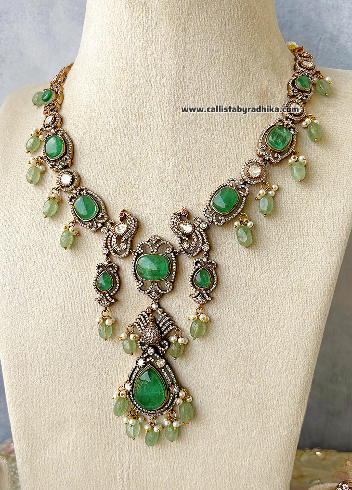 Moissanite Doublet Stone Grand Necklace