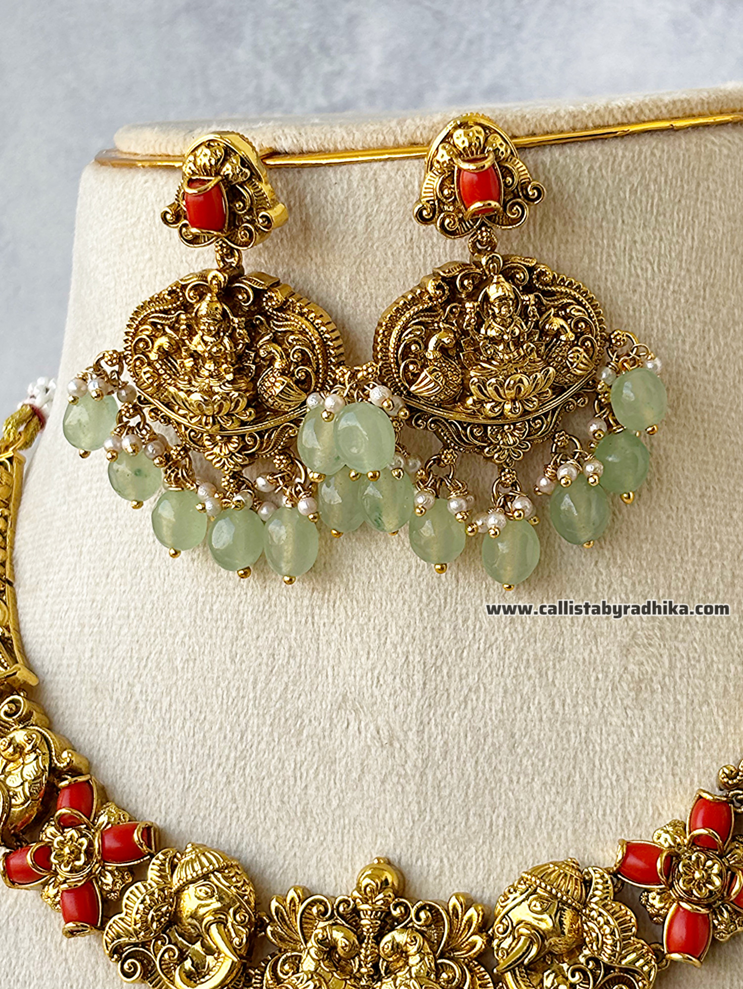 Coral Nakshi Necklace