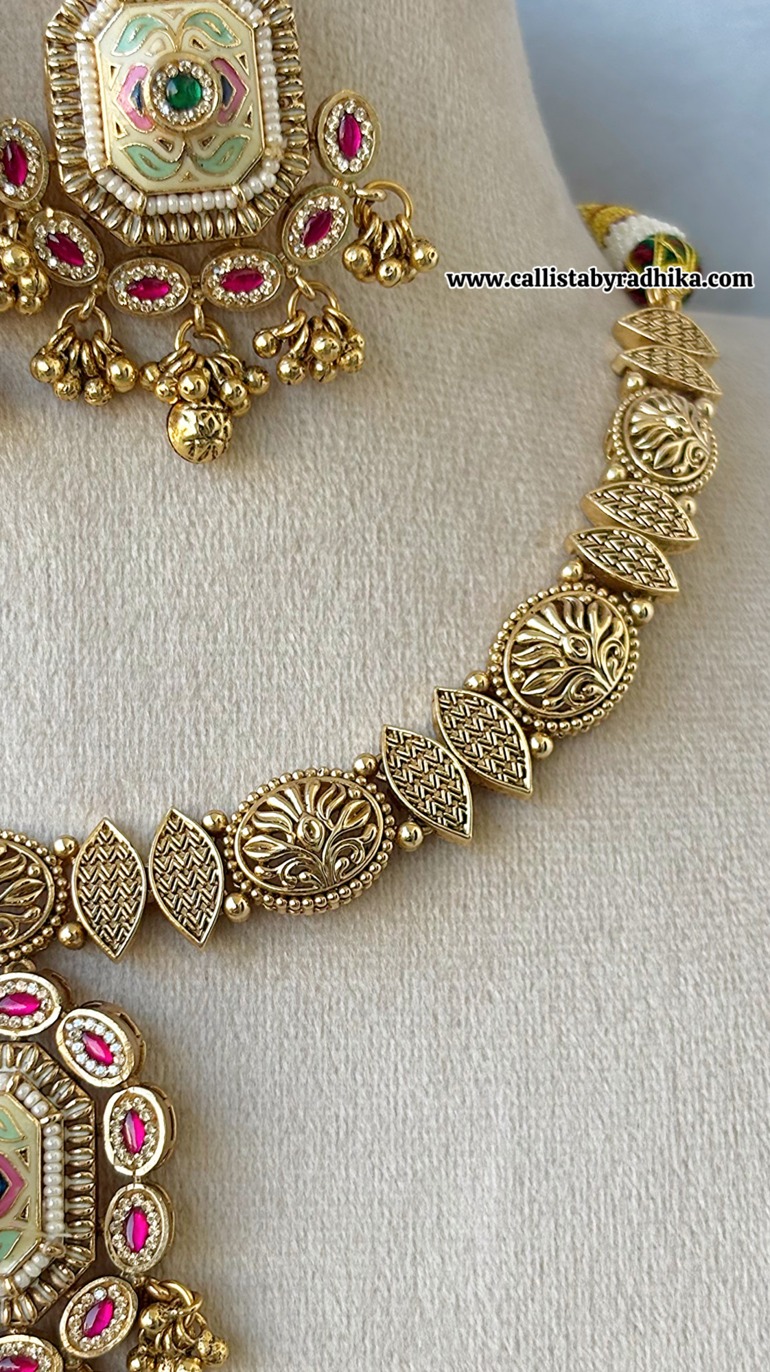 Rajwadi Meenakari Jadau Necklace