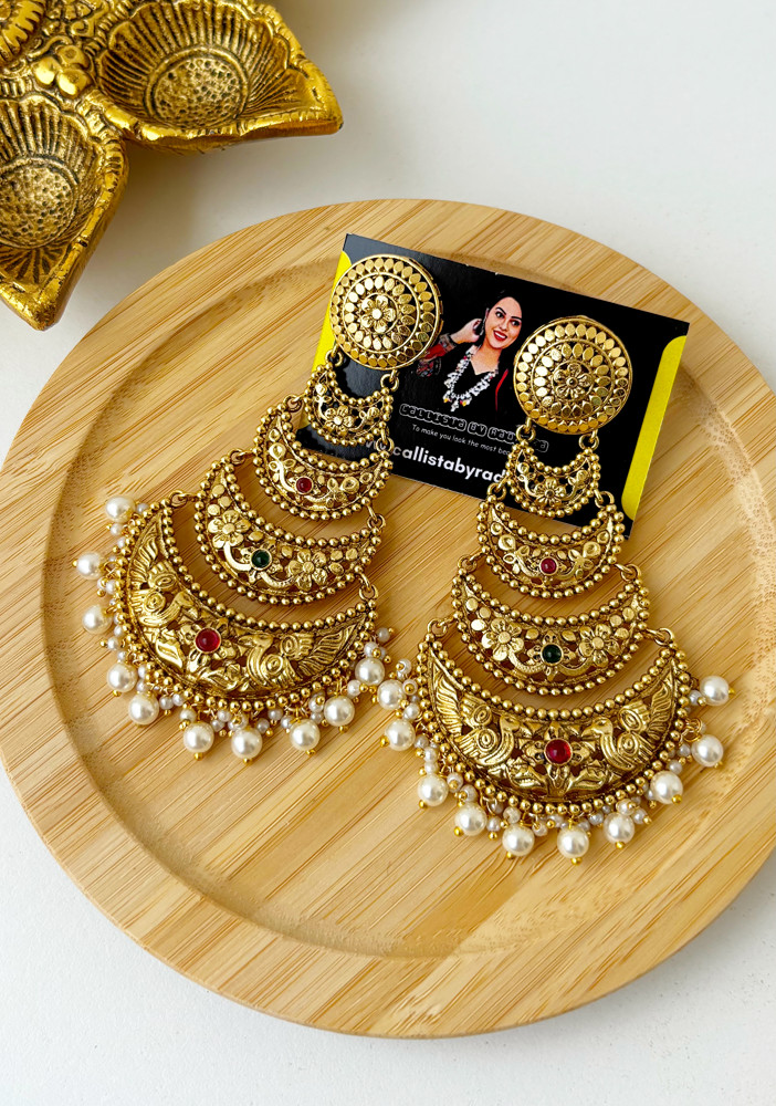 Image of Gold Tone Chandbali